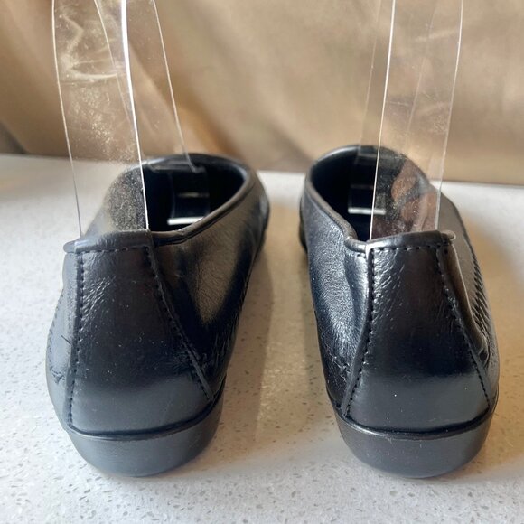 Dexter Womens Size 9 M Black Leather Slip On Shoes - Picture 4 of 11